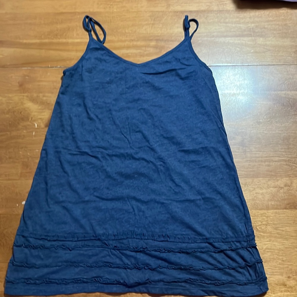 Gap Blue Tank with Ruffled Bottom
